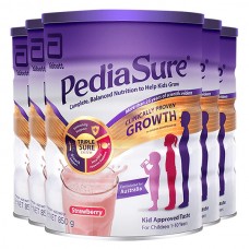 【新西兰直邮】PediaSure 雅培小安素儿童帮助奶粉草莓味 1-10岁 孩子长高 850g 6罐装